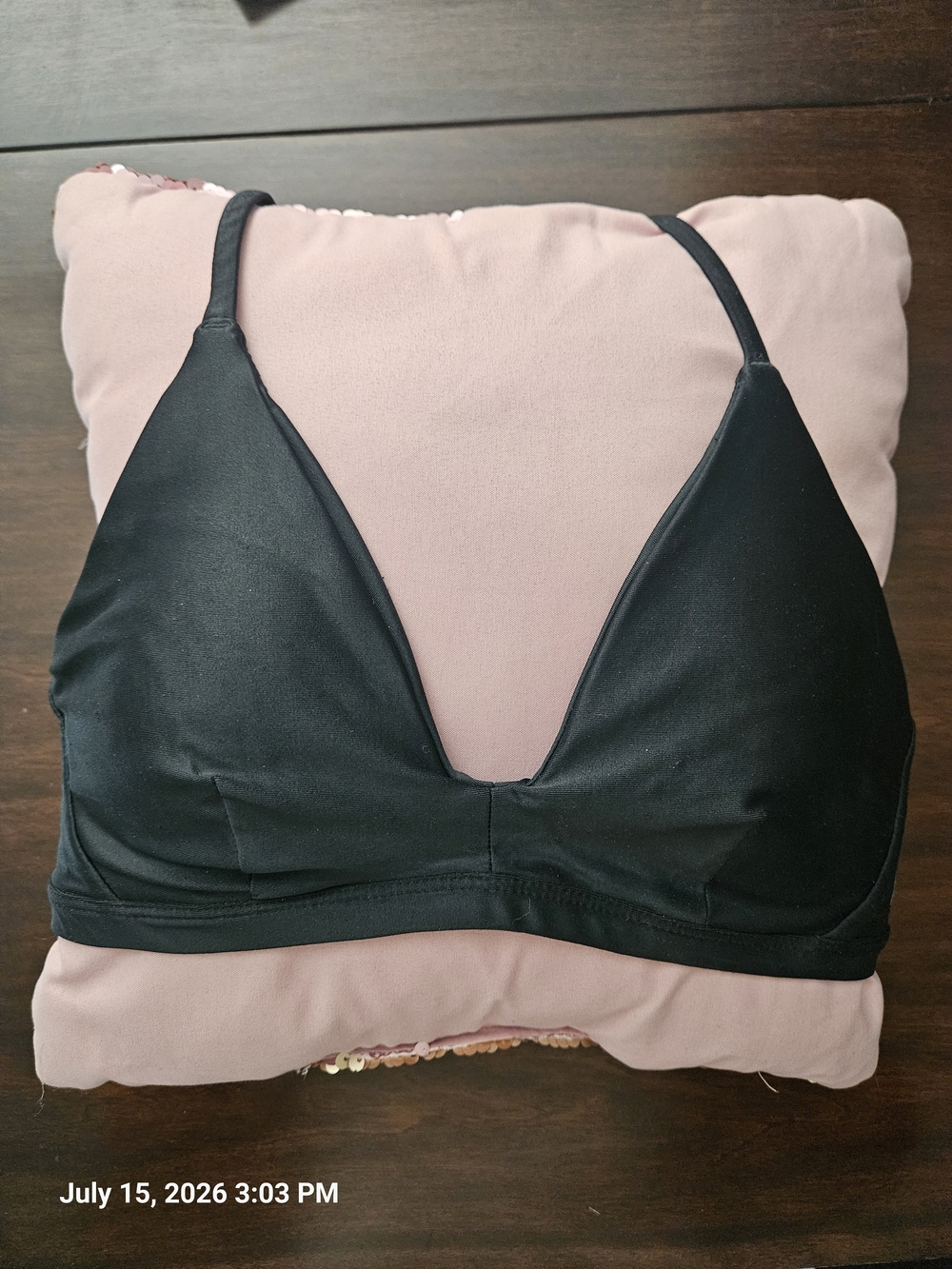 Hurley - Black Adjustable Racerback Wireless Bikini Top - Lightweight Comfort